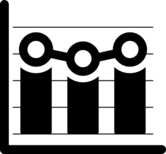 Bar Dotted Stats Sticker Outline Svg File, Free Vectors File